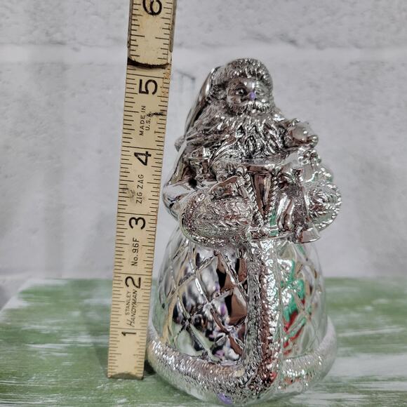 REED & BARTON ~ SILVERPLATE ~ ROTATING MUSIC BOX "SANTA IS COMING TO TOWN" - Picture 7 of 8